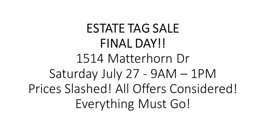 Tag & Estate Sales